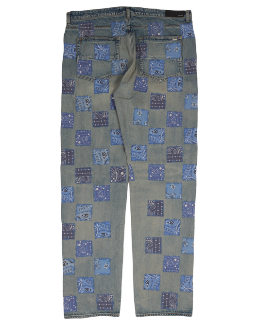 Checkered Bandana Denim