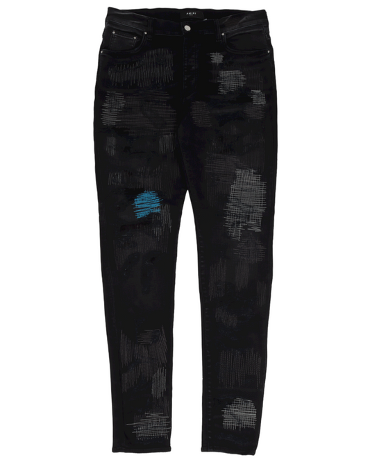 All-Over Repair Denim