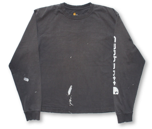 Vintage Thrashed & Faded Carhartt Long Sleeve T-Shirt - Medium