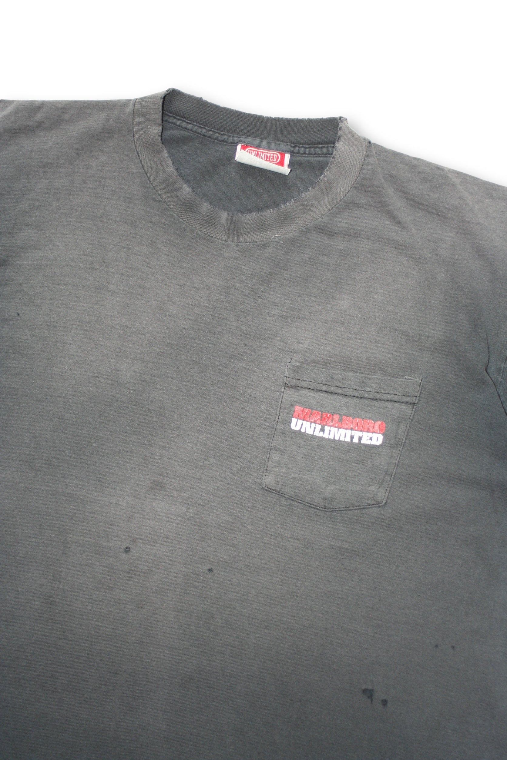 Vintage Thrashed & Faded Marlboro Pocket T-Shirt - L/XL