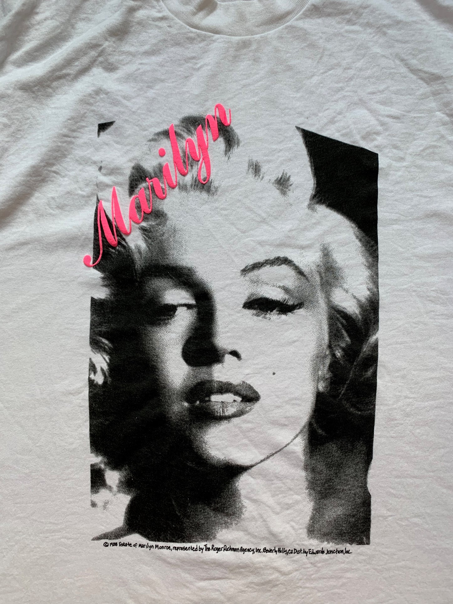 Vintage Marilyn Monroe 1988 Beverly Hills Rare Puff Print T-Shirt - XL