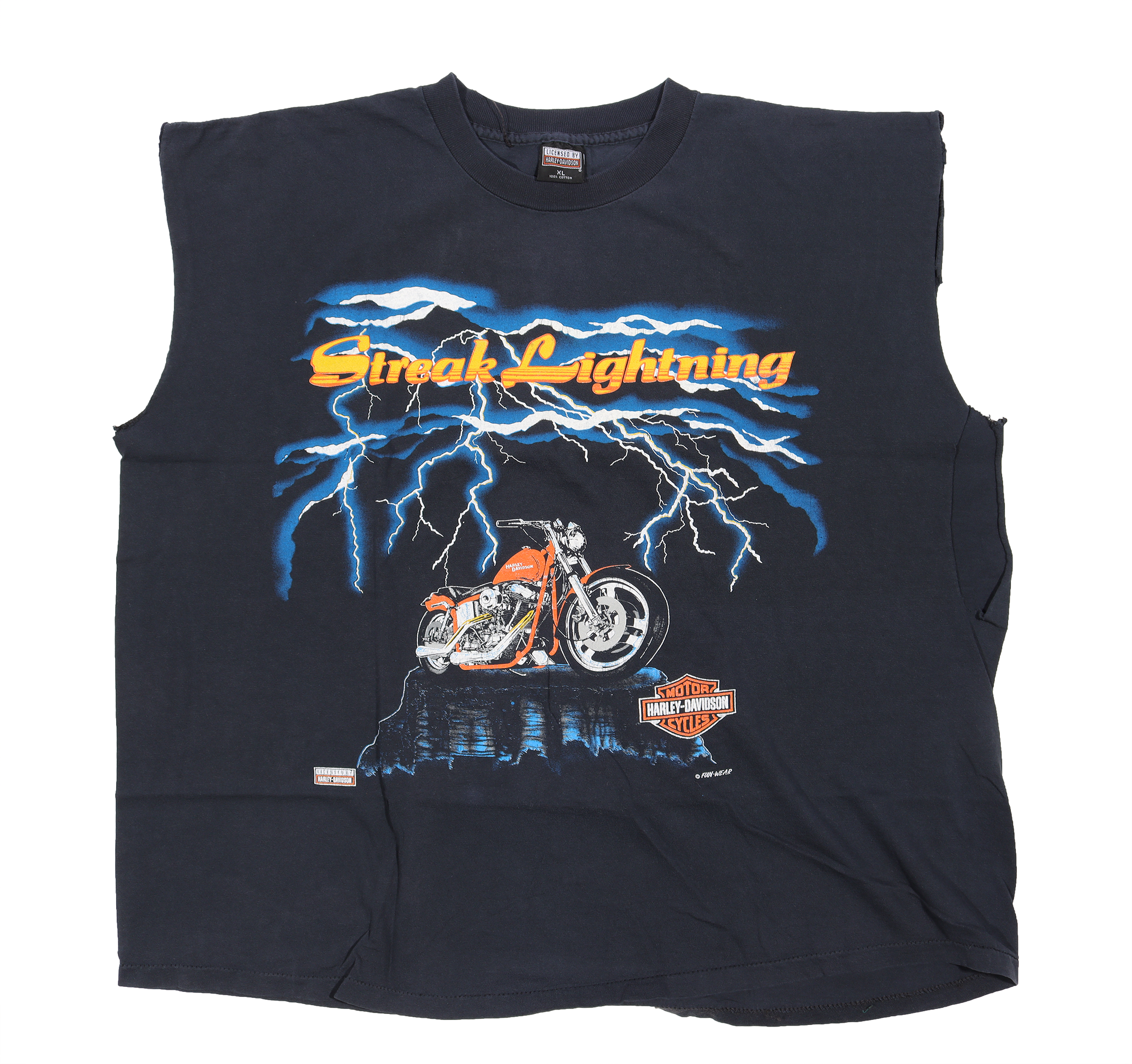 Streak Lightning Harley Davidson Cut Off T-Shirt