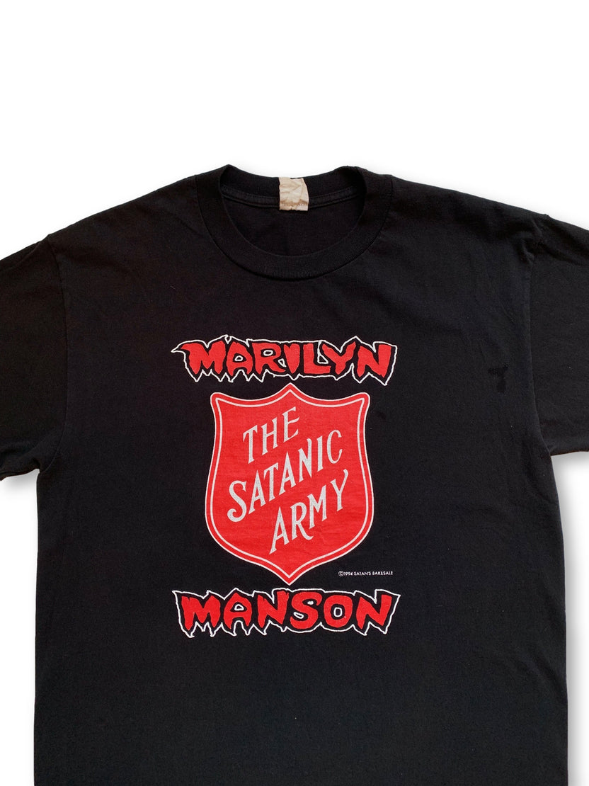 Vintage Marilyn Manson SATANIC ARMY T-Shirt - Large