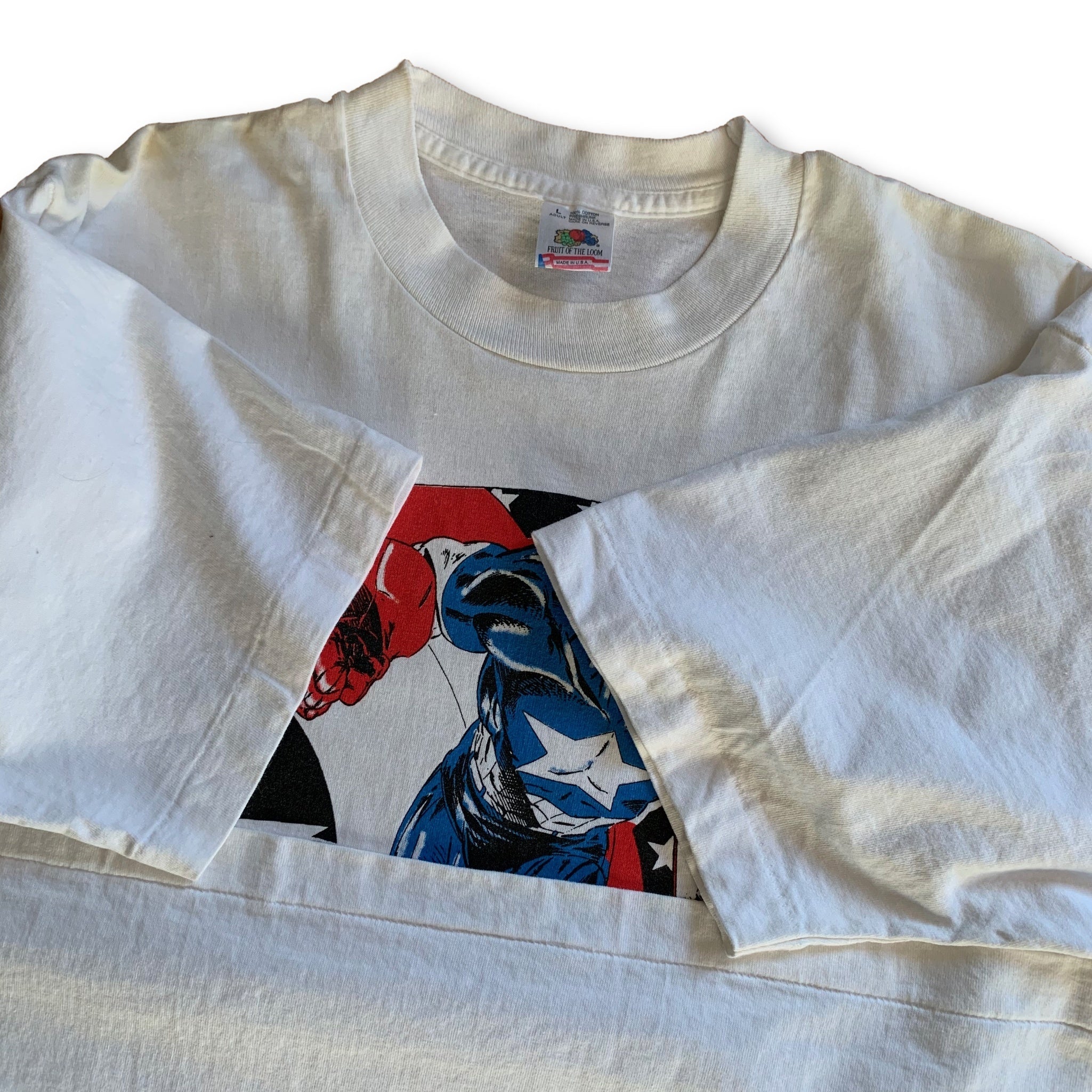 Vintage 1995 Captain America T-Shirt - Large