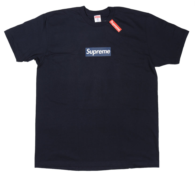 New York Yankees Box Logo Tee - Navy