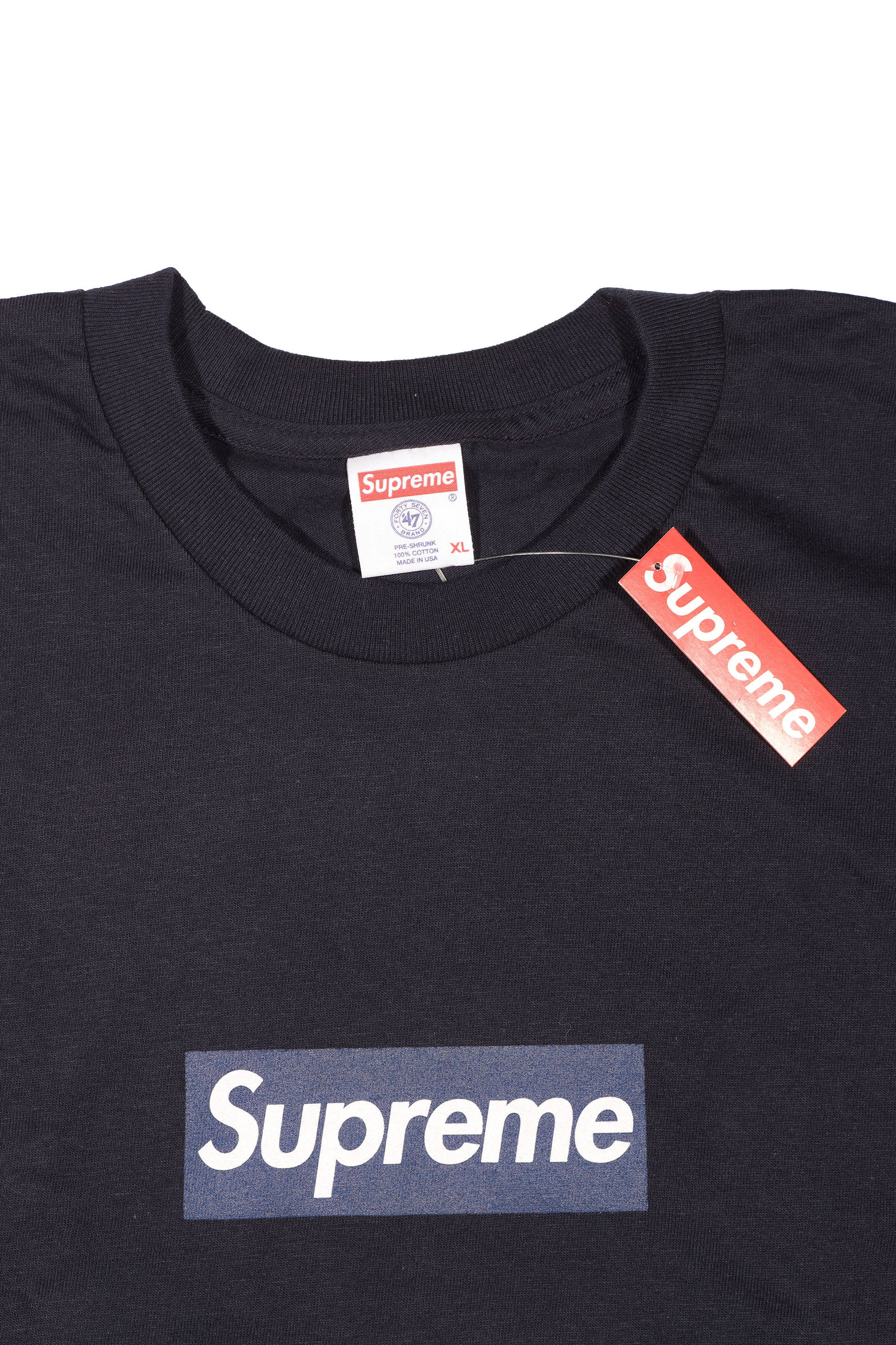 New York Yankees Box Logo Tee - Navy