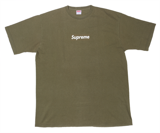 1990's Olive Box Logo Tee