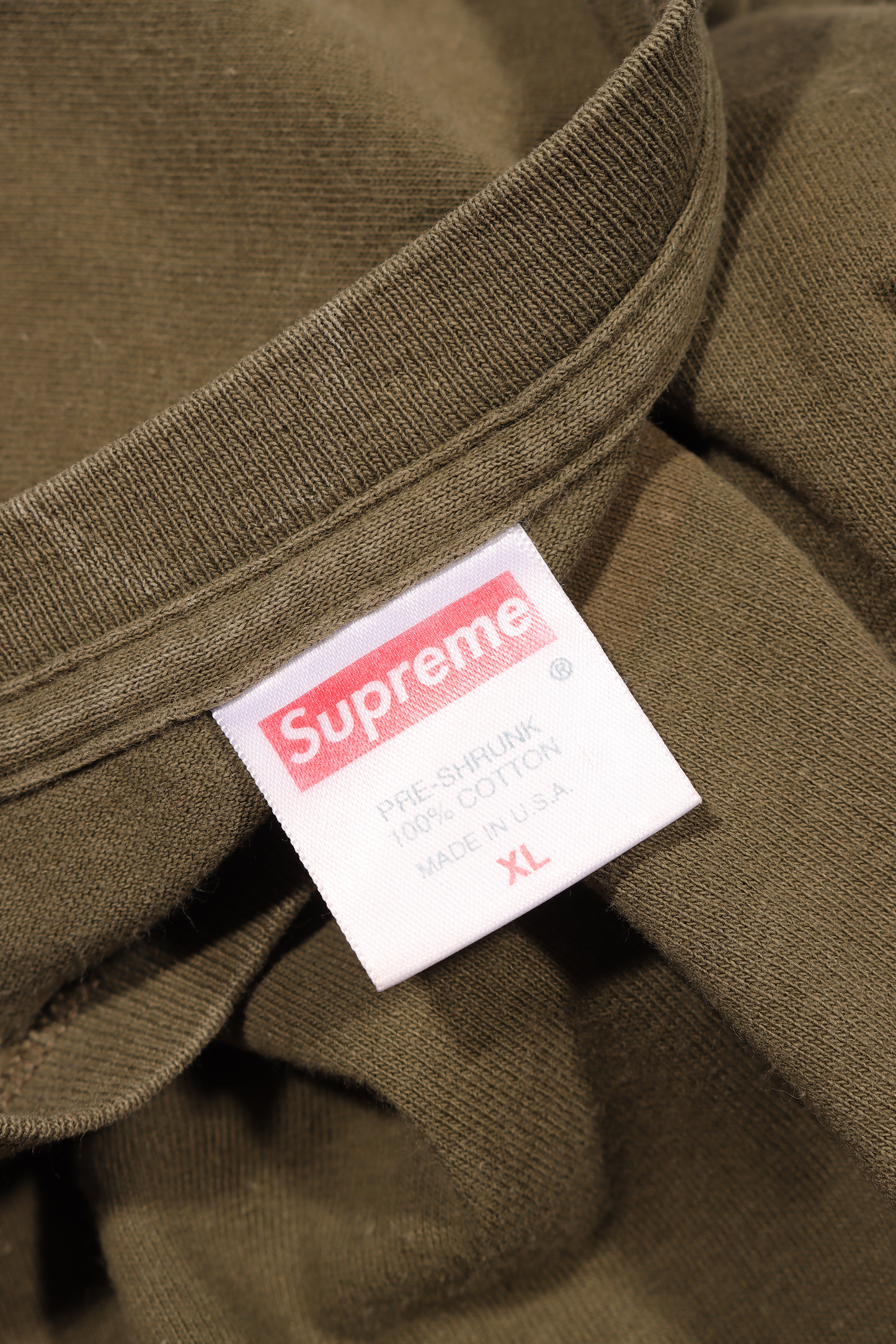 1990's Olive Box Logo Tee
