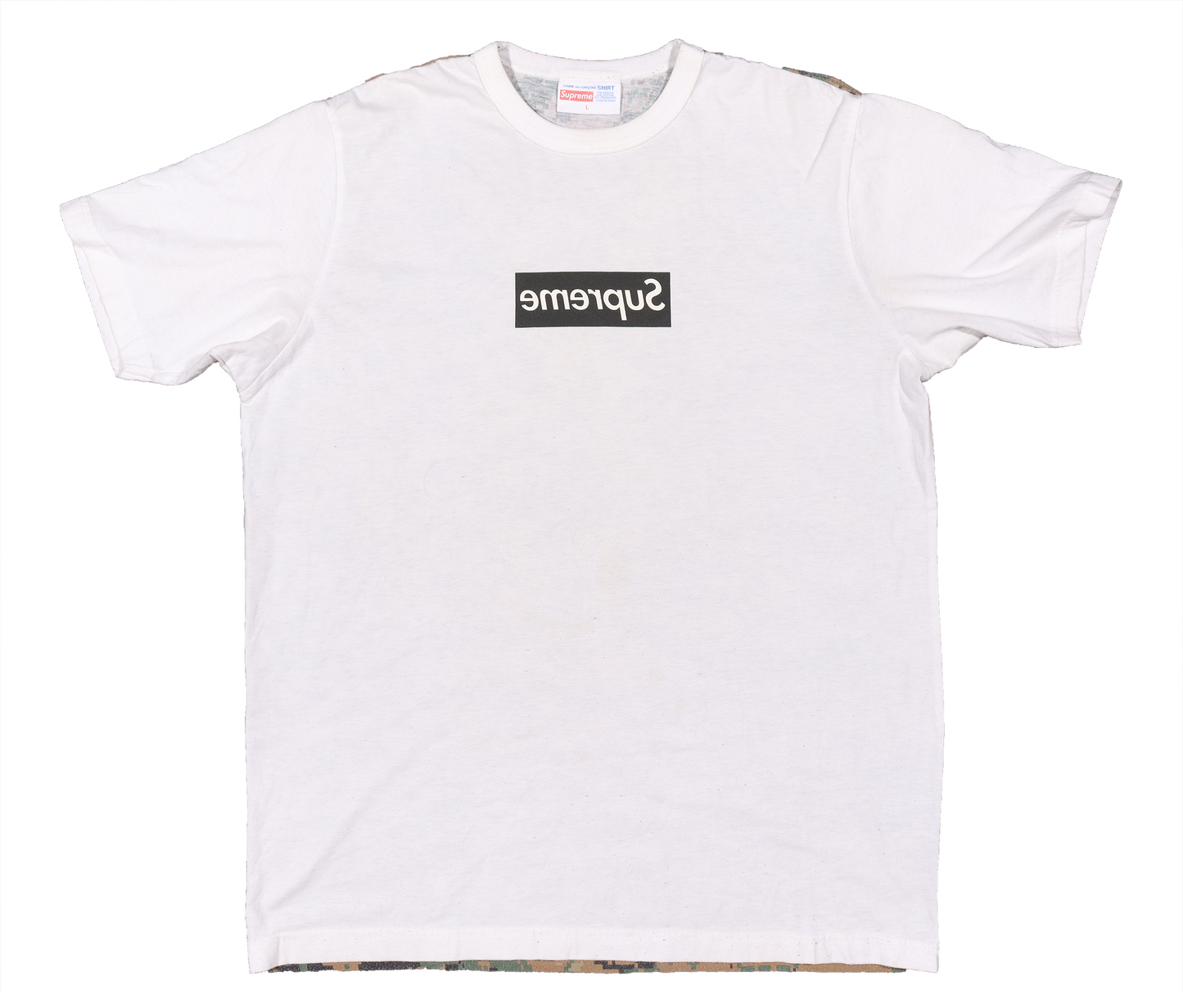 CDG Camo Box Logo Tee FW13 - White