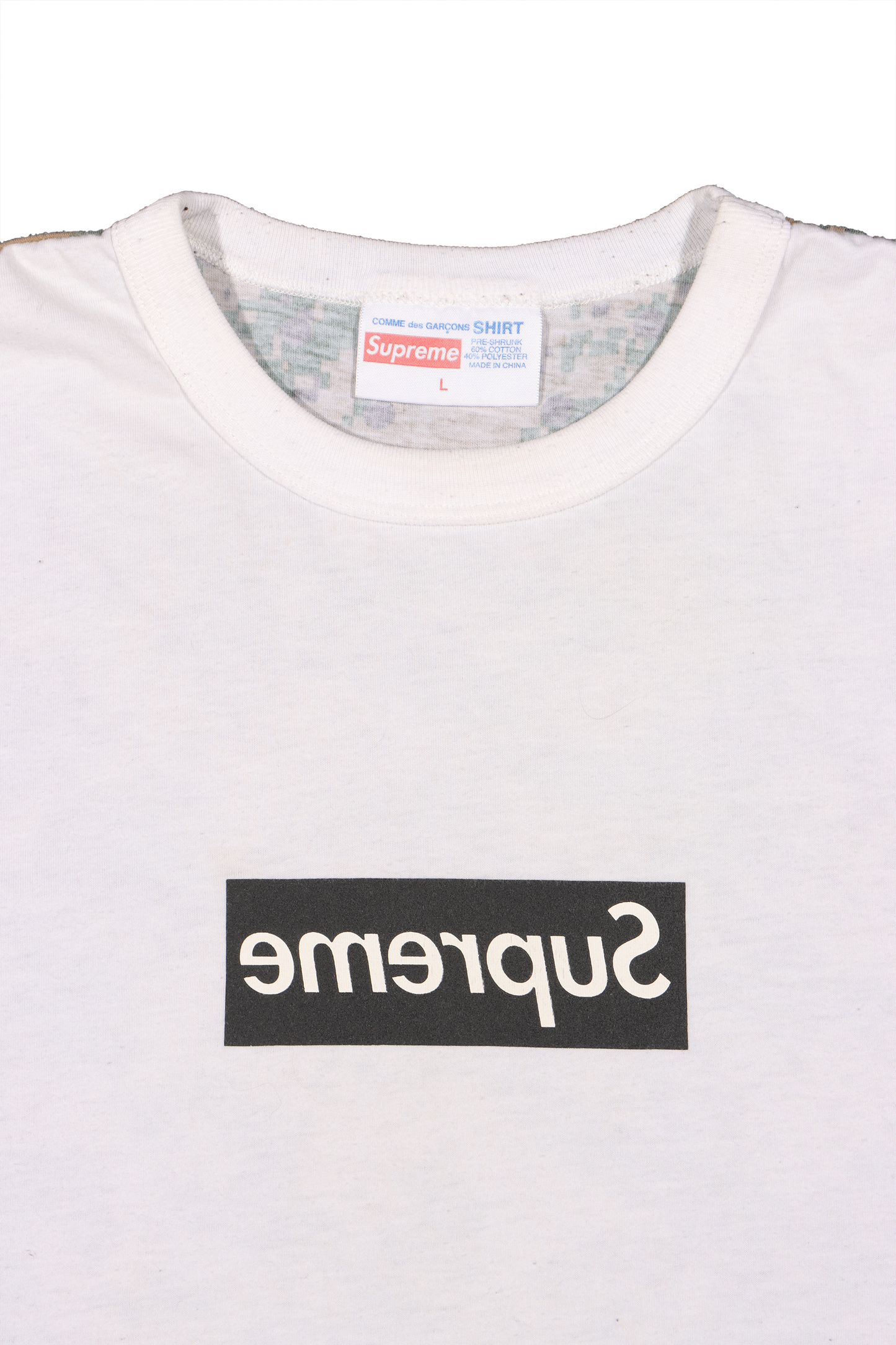 CDG Camo Box Logo Tee FW13 - White