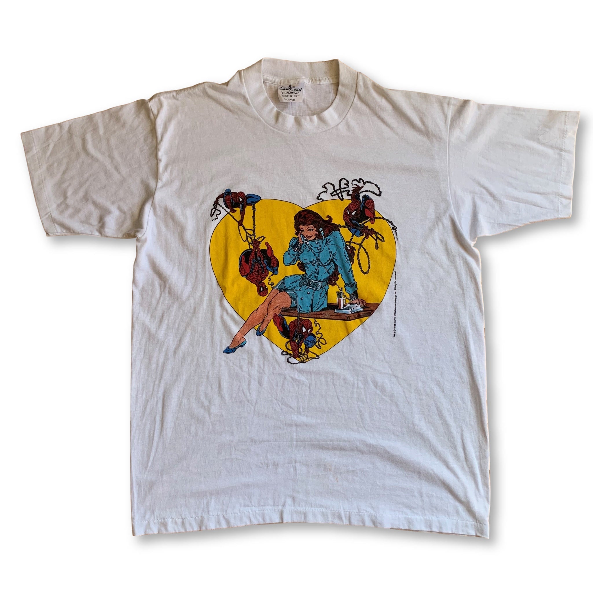 Vintage 1988 Marvel Spiderman T-Shirt - XL