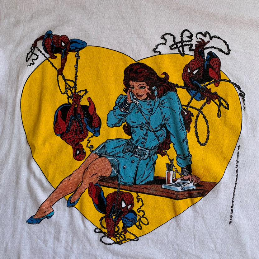 Vintage 1988 Marvel Spiderman T-Shirt - XL