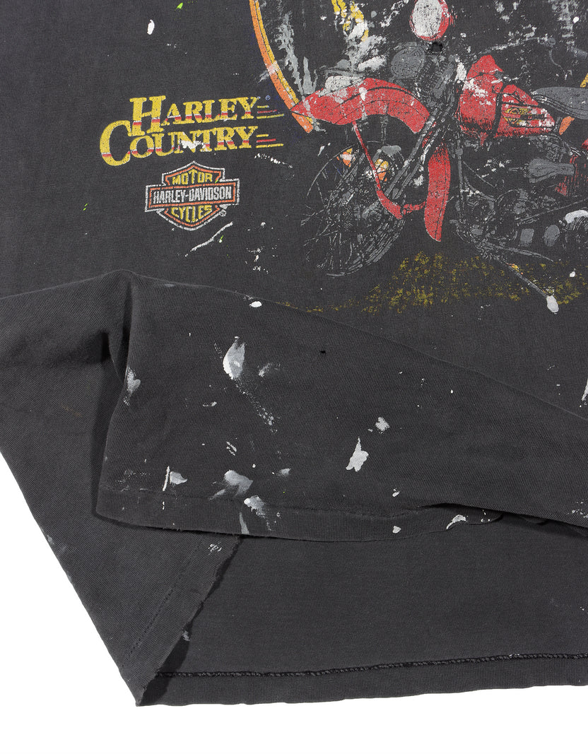 1990's Harley-Davidson Paint Splatter T-Shirt