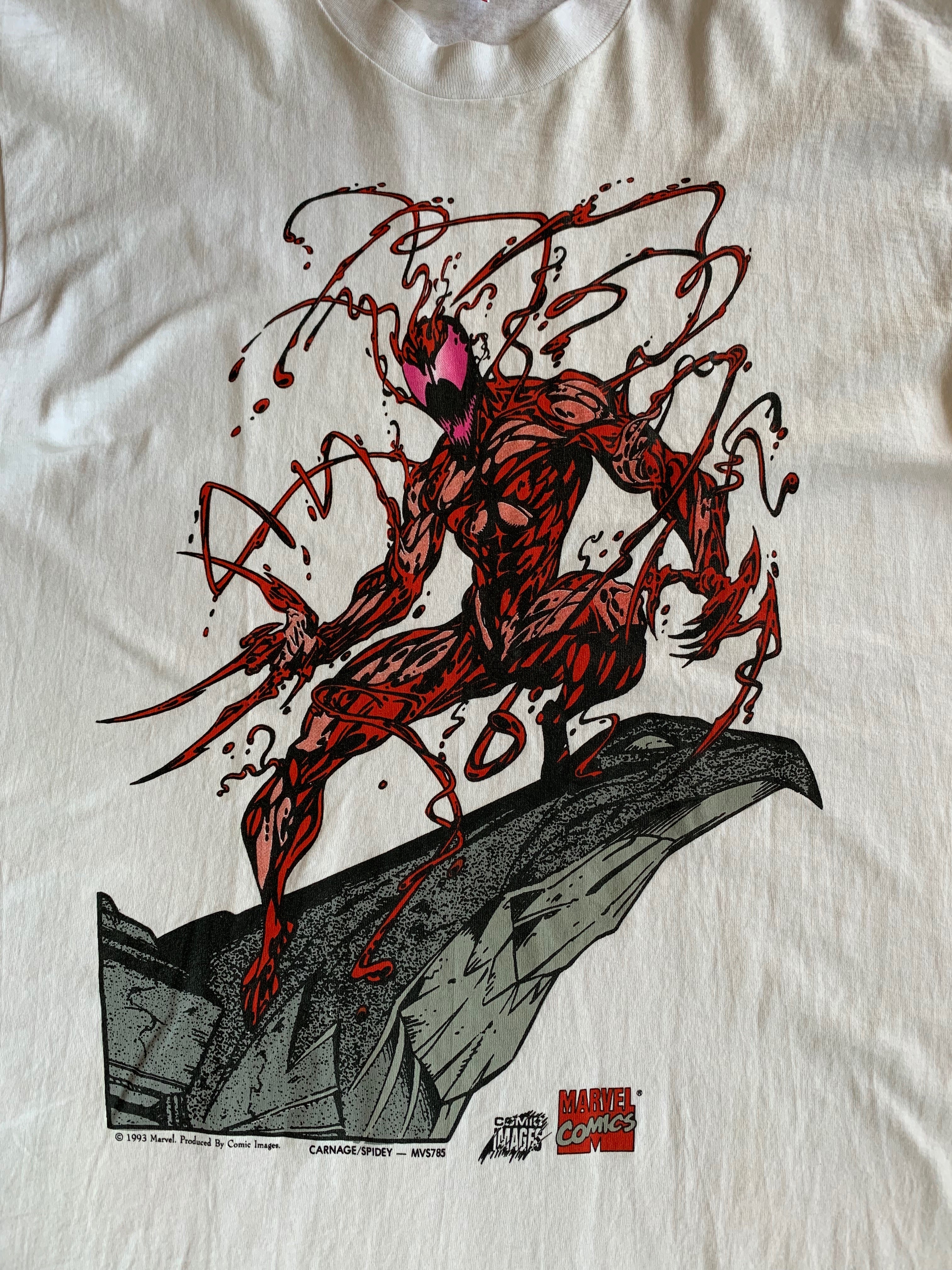 Vintage 1993 Marvel Carnage/Spidey T-Shirt - XL