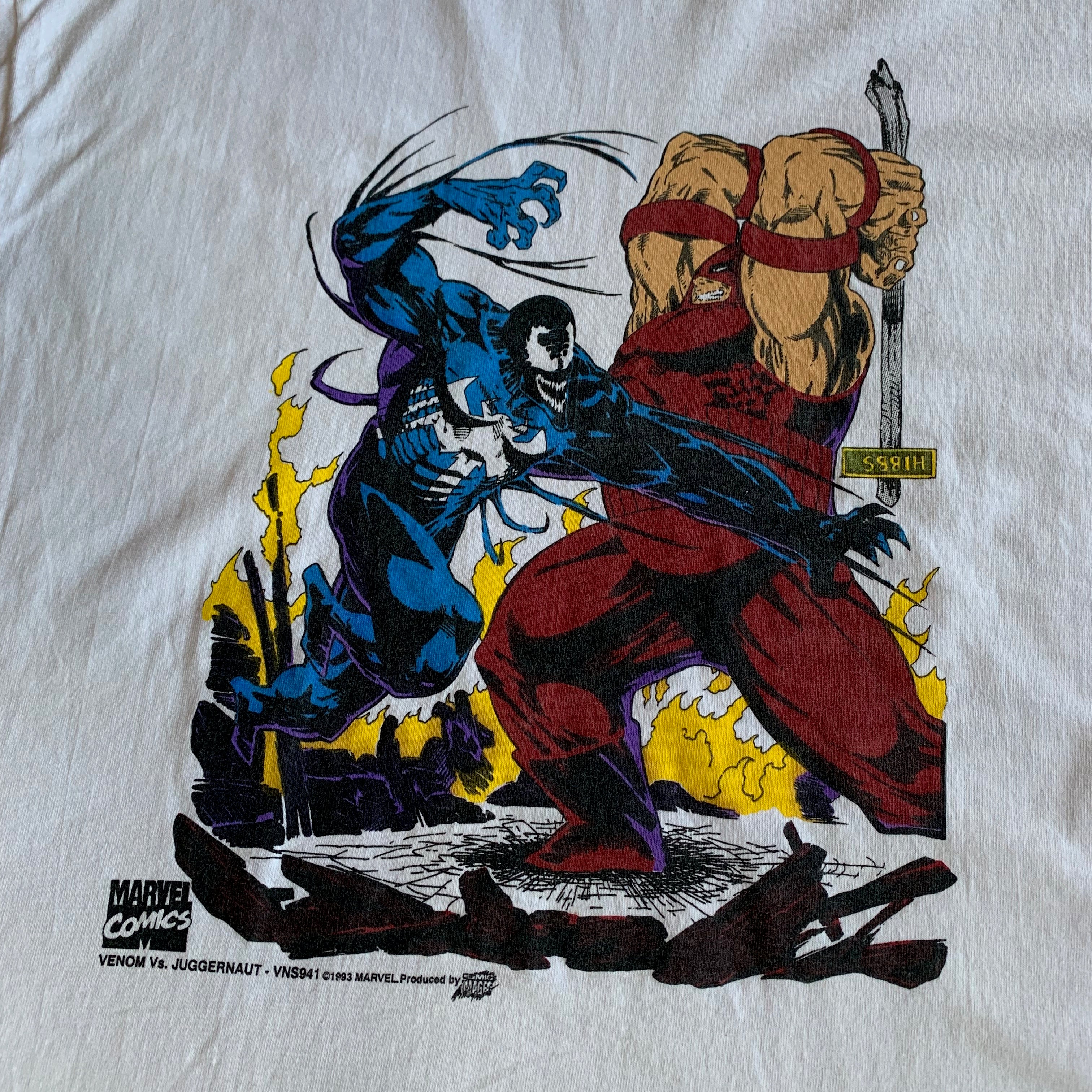 Vintage Marvel Venom vs Juggernaut T-Shirt - XL
