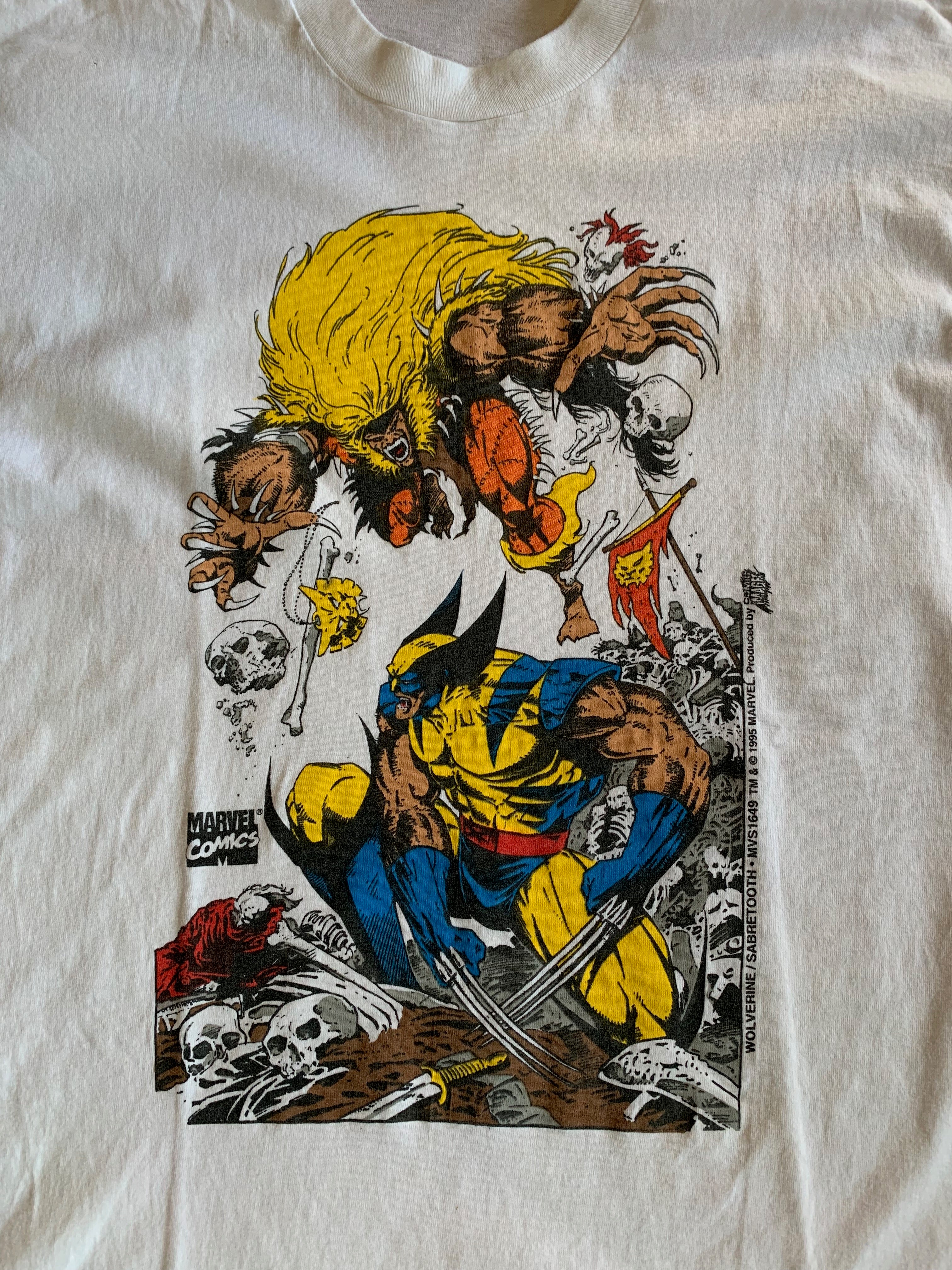 Vintage Marvel Wolverine Sabertooth T-Shirt - XL