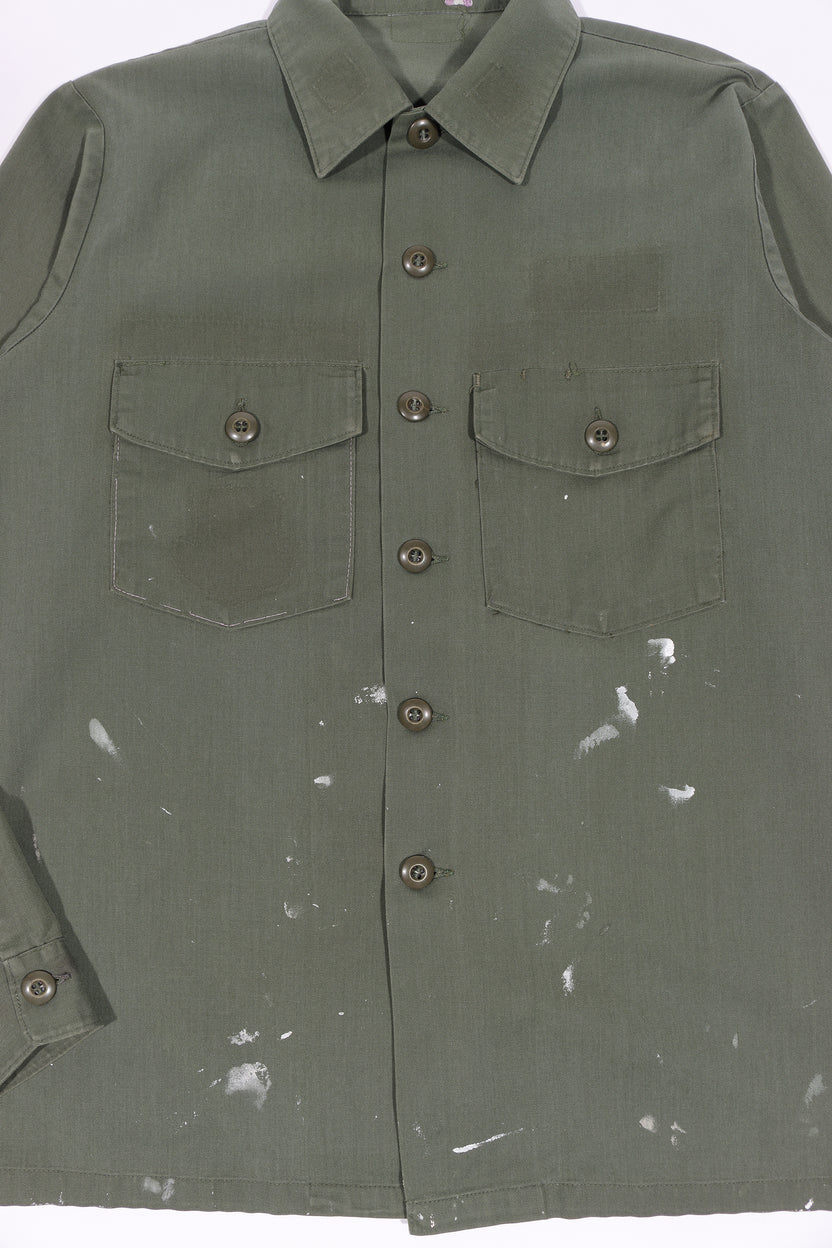 1970's Army Paint Splatter Work Shirt