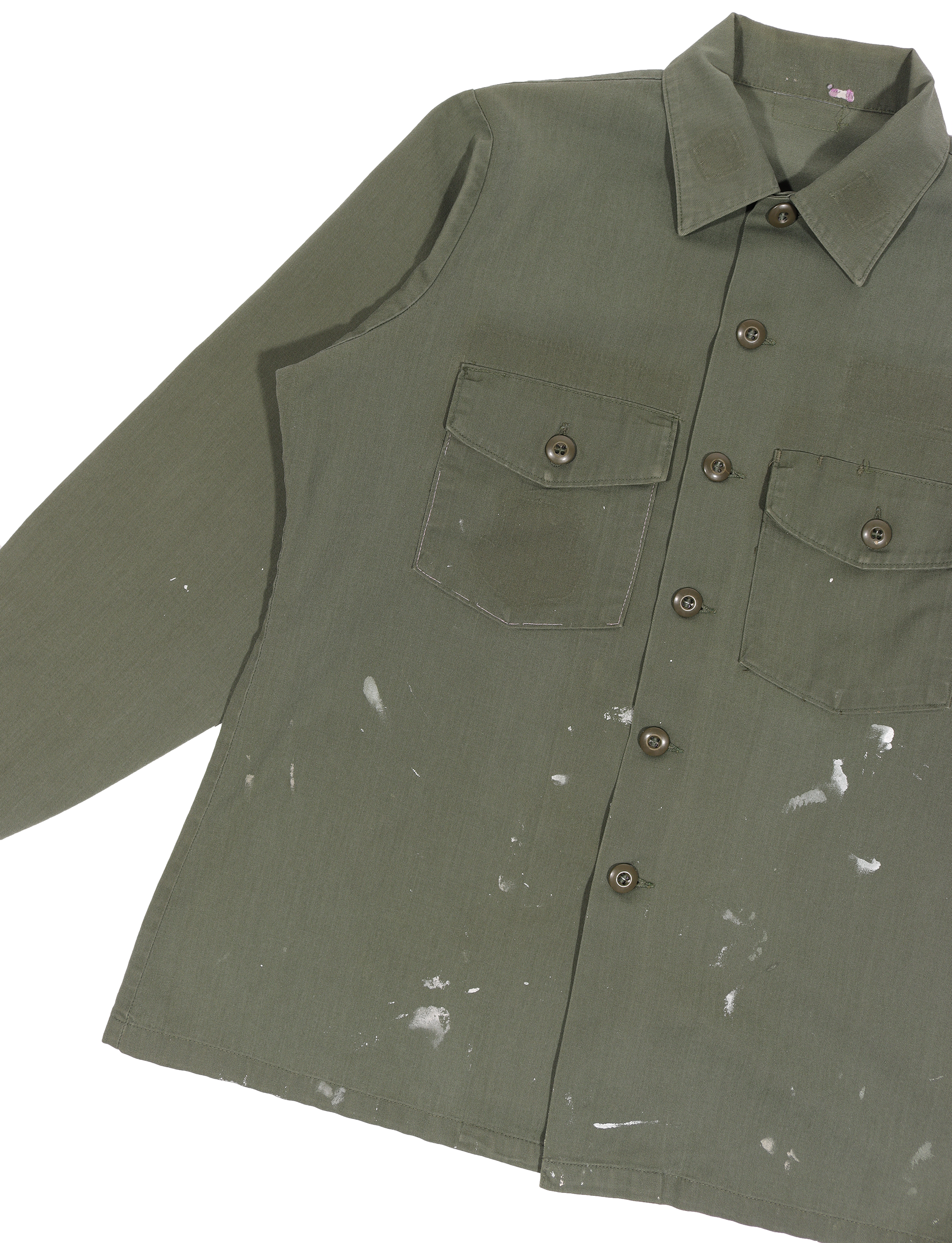 1970's Army Paint Splatter Work Shirt