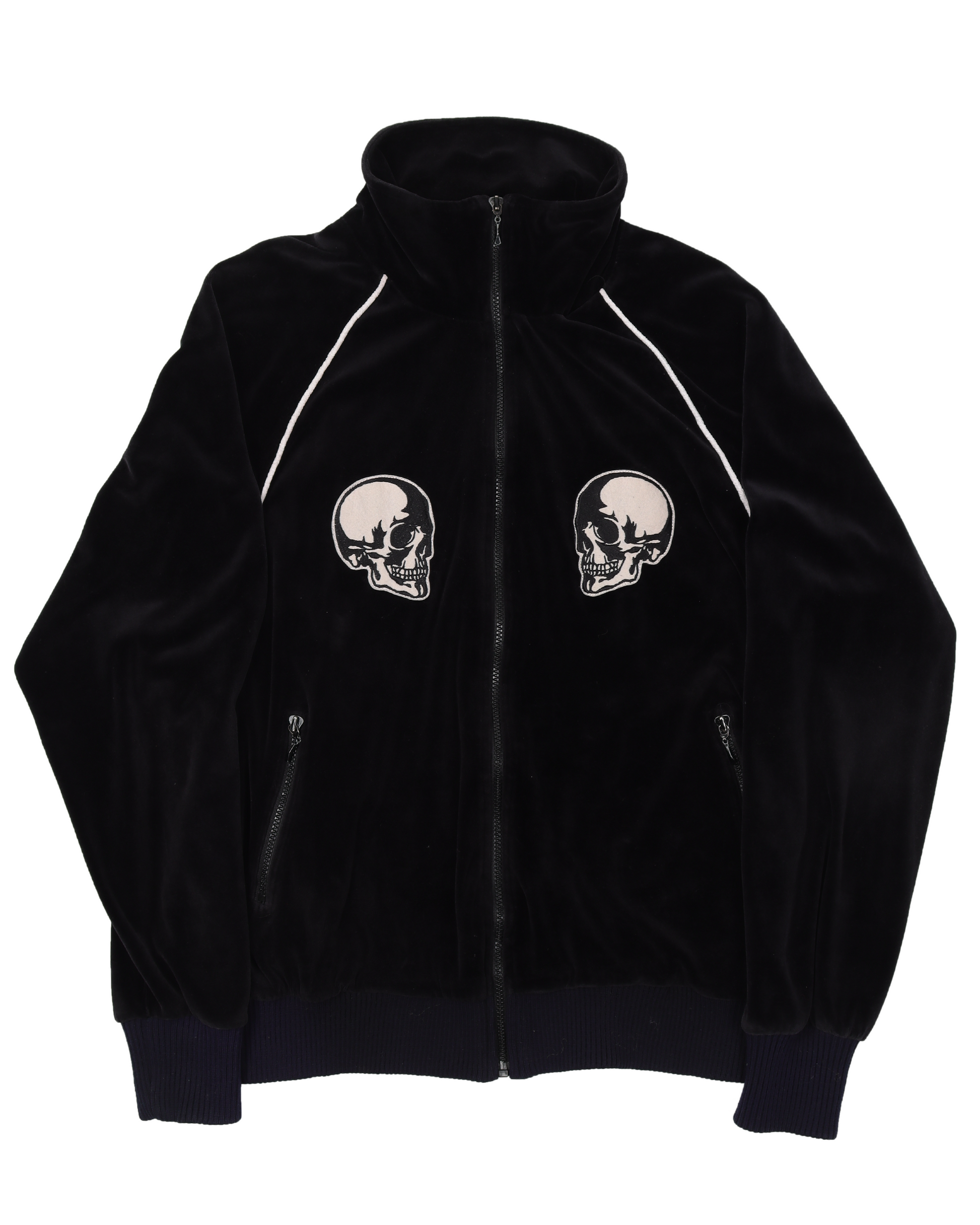 Number (N)ine Double Skull Velour Track Jacket – Justin Reed Number (N)ine Double Skull Velour Track Jacket – Justin Reed