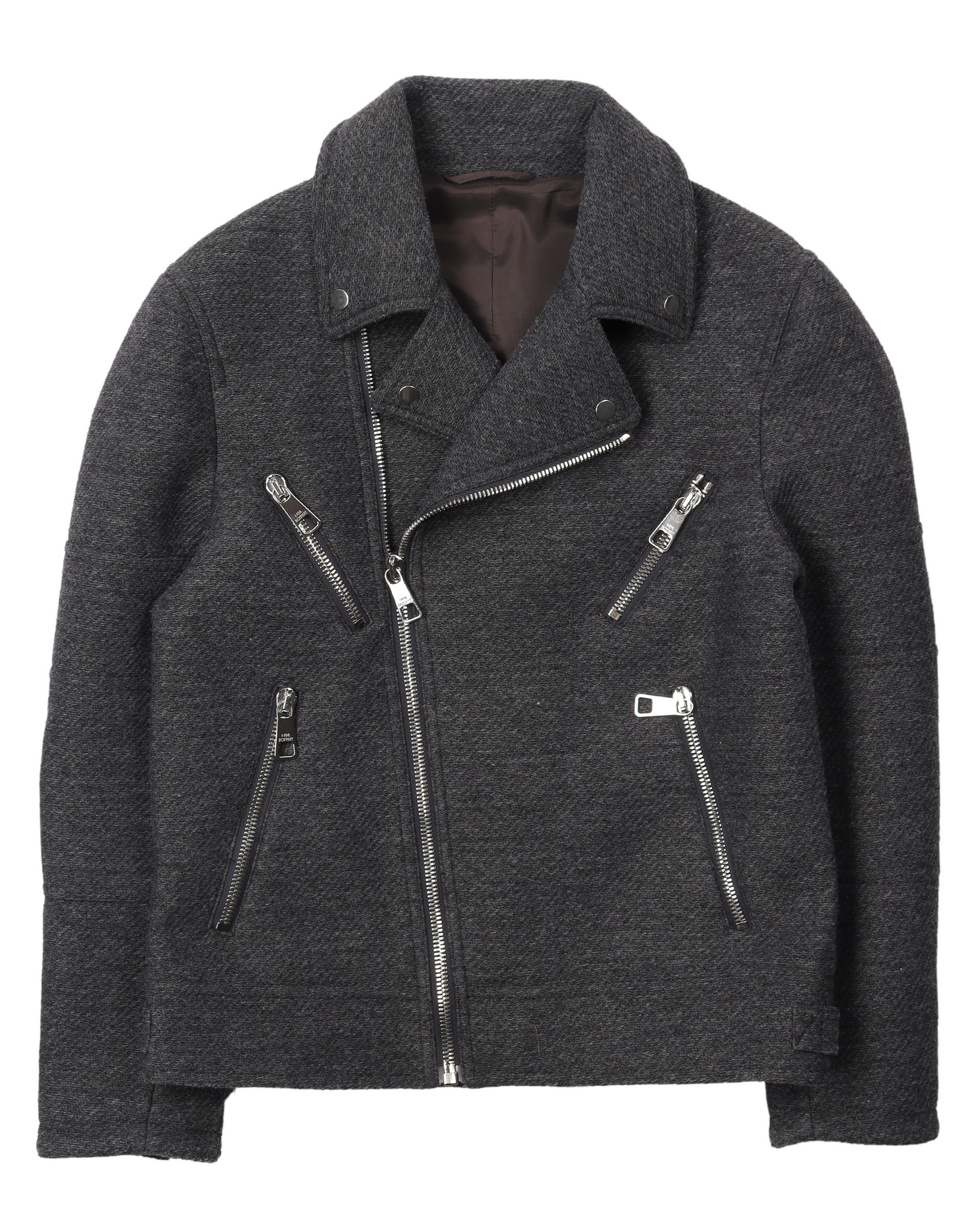 Virgin Wool Blend Biker Jacket