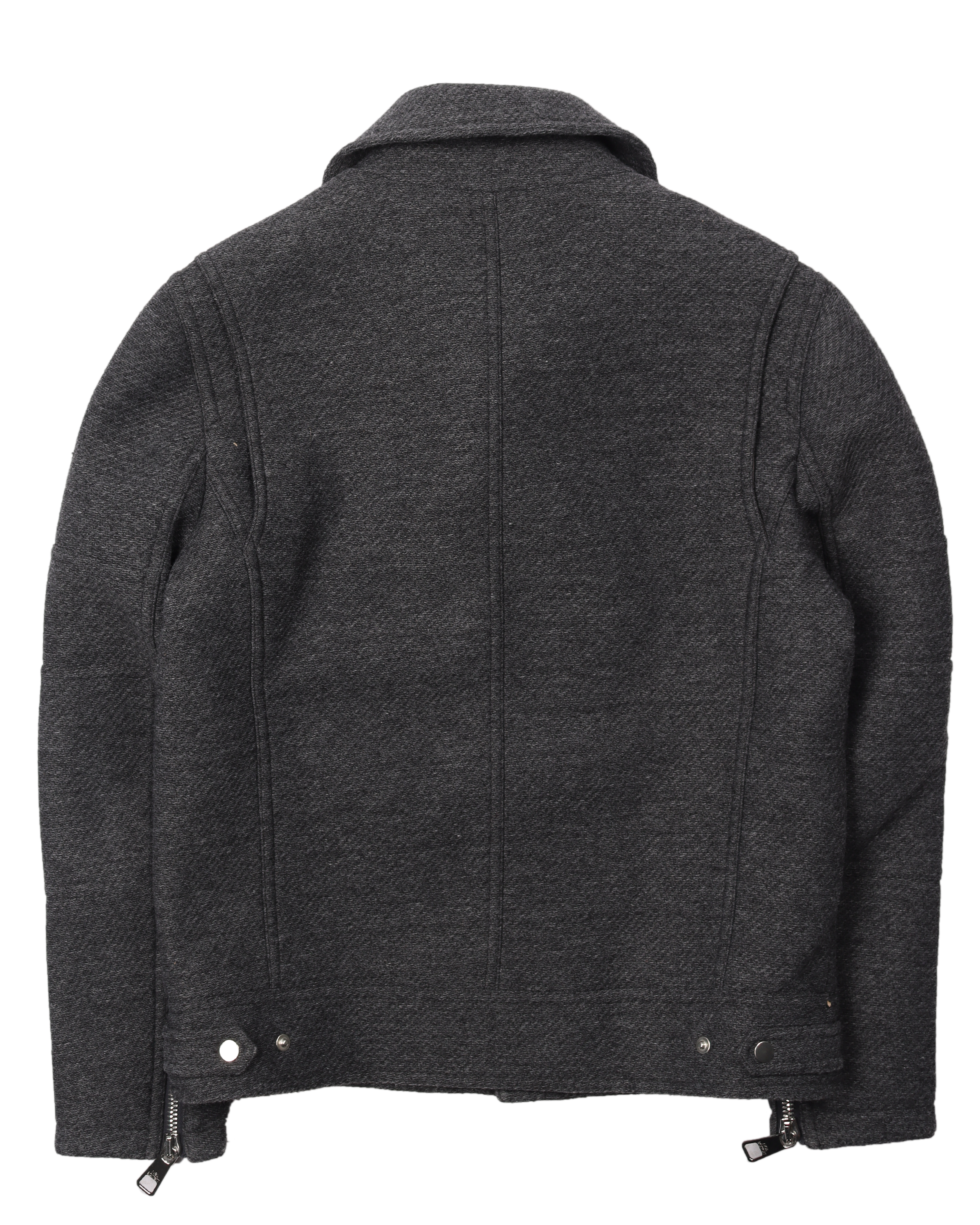 Wool blend 2025 biker jacket