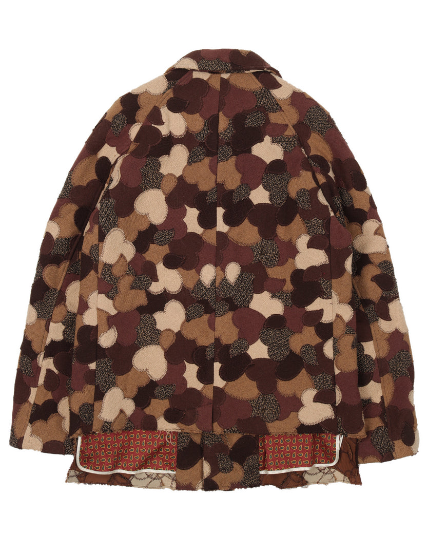 AW03 "Touch Me I'm Sick" Heart Patchwork Coat