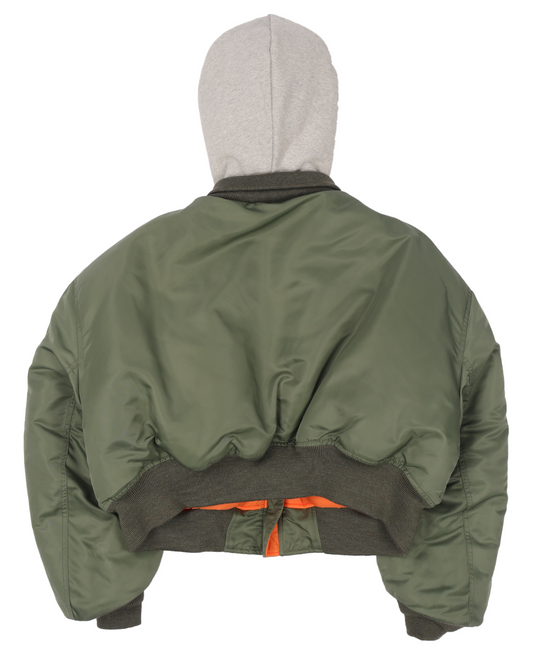 FW17 Cropped Hooded Bomber Jacket