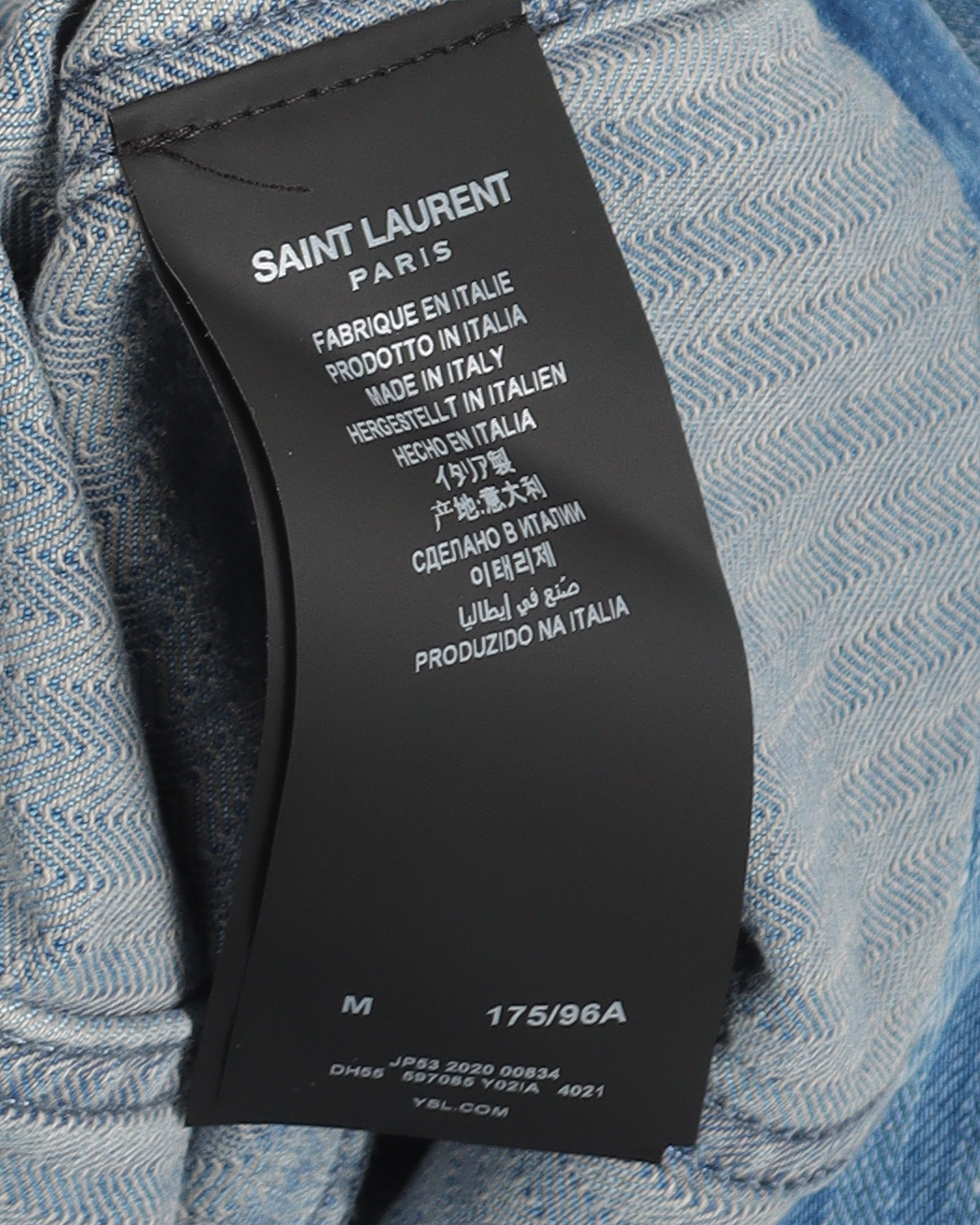 Saint Laurent Gradient-Effect Denim Jacket