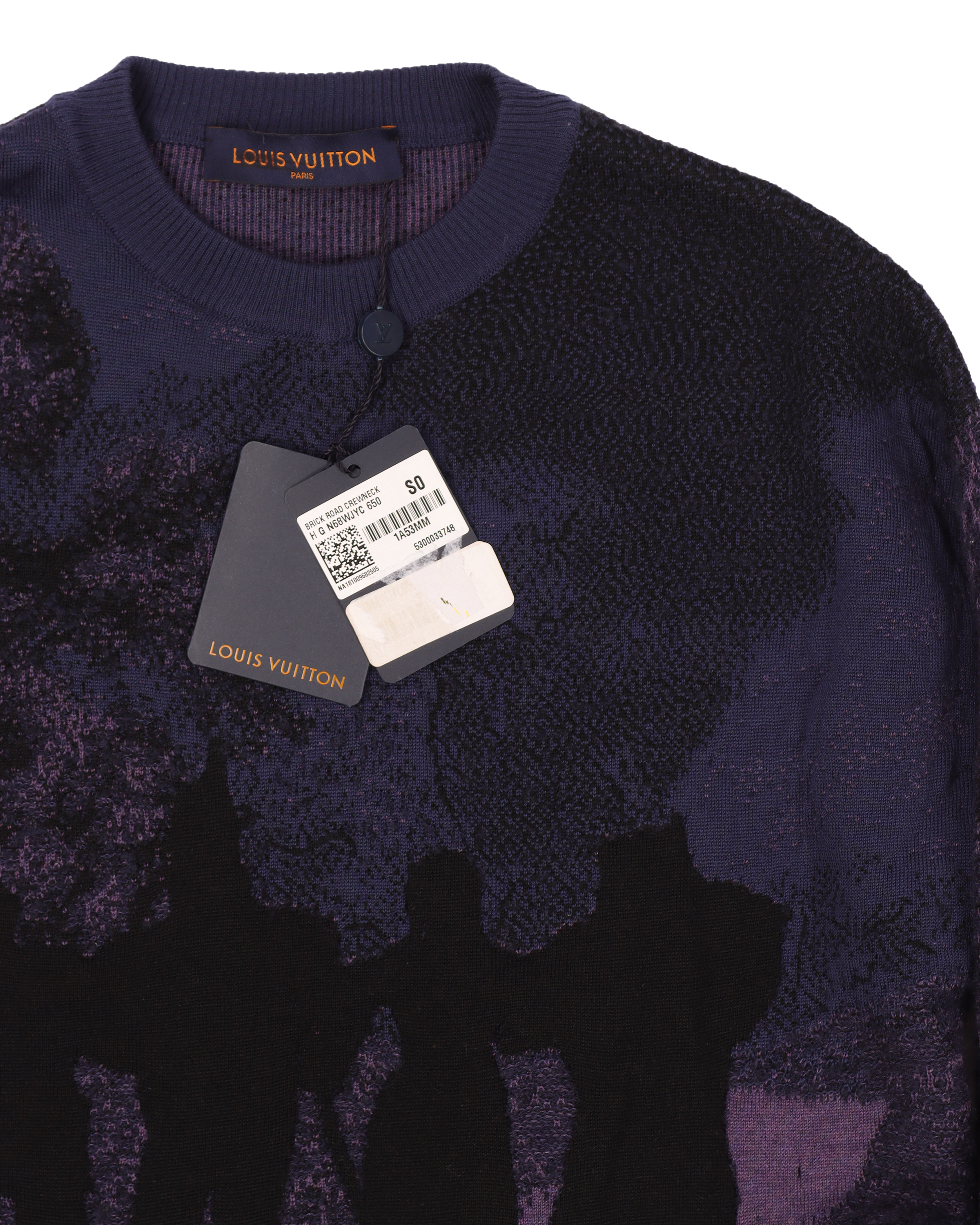LV SS19 runway brick road sweater in purple SIZE:S