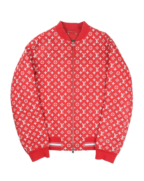 Louis Vuitton Supreme Leather Baseball Jacket