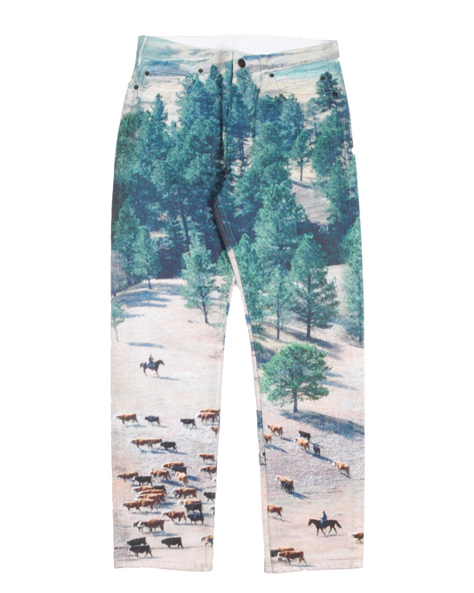 Ranch Print Straight Leg Denim