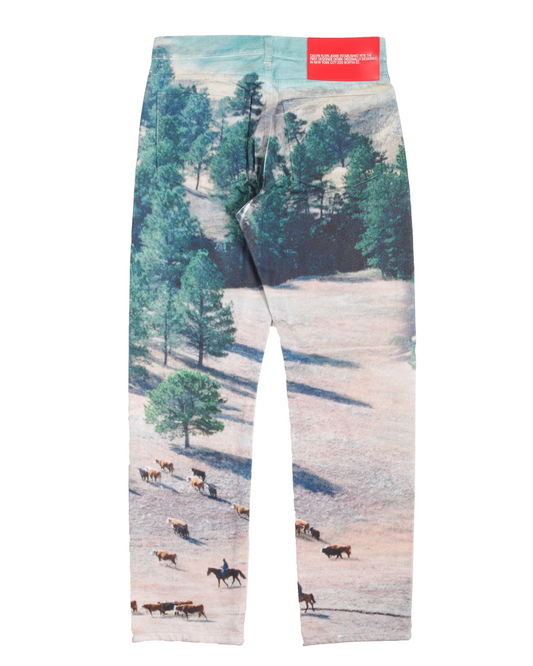 Ranch Print Straight Leg Denim