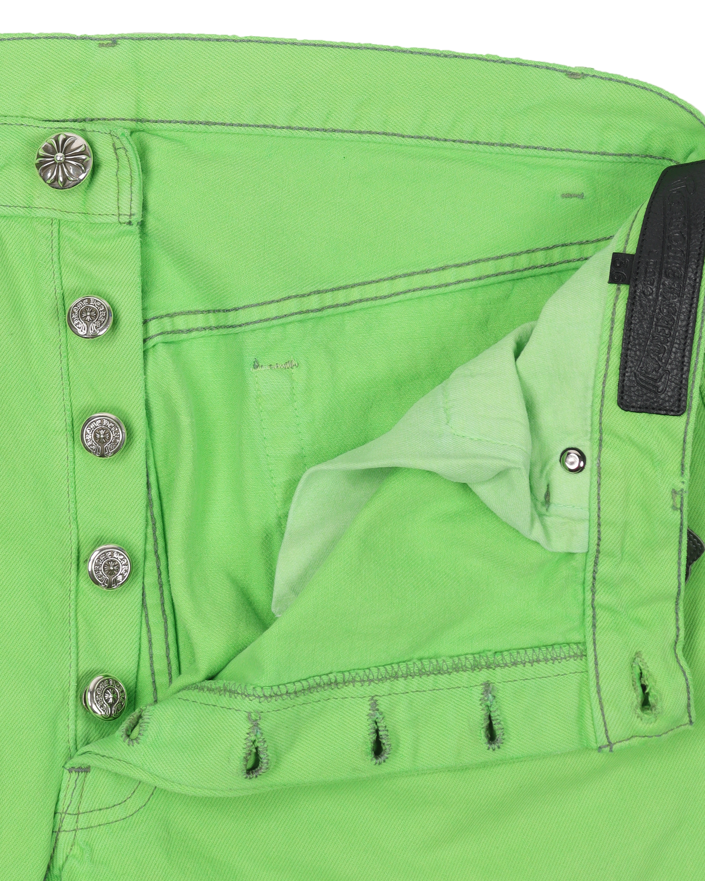 Levi's Cross Patch Denim Sex Records Neon Green