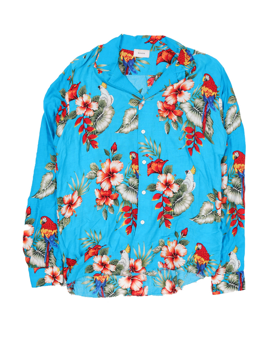 Distressed Floral Print Shirt