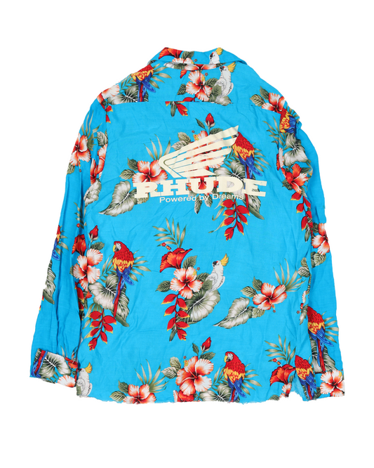 Distressed Floral Print Shirt