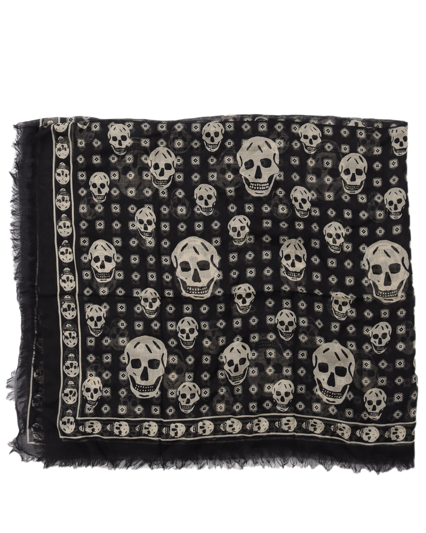 Classic Skull Print Scarf