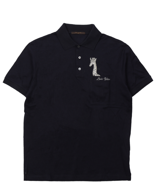 Chapman Brothers Embroidered Giraffe Polo Shirt