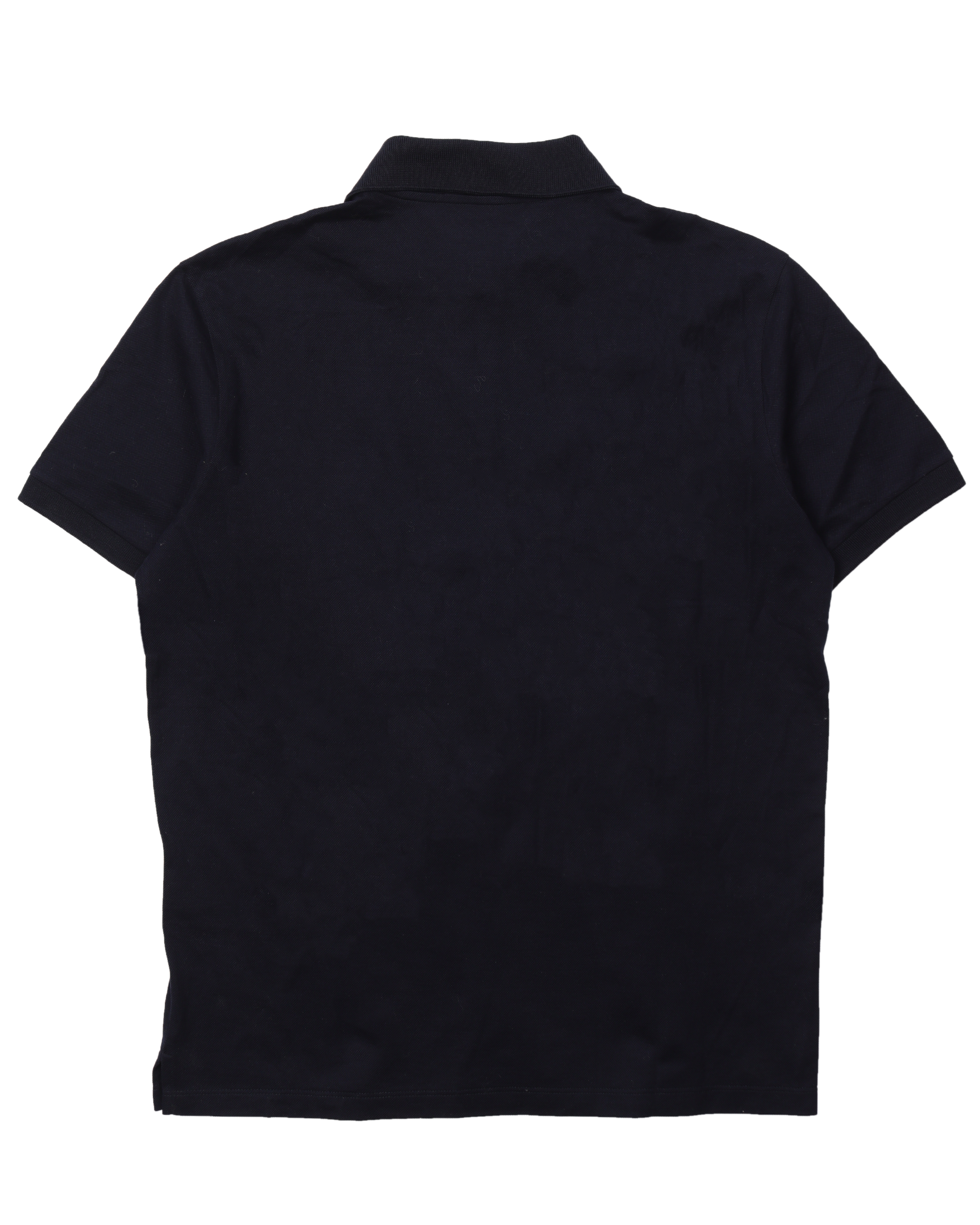 Louis Vuitton Men's Navy Cotton Chapman Giraffe Knit Collar Shirt