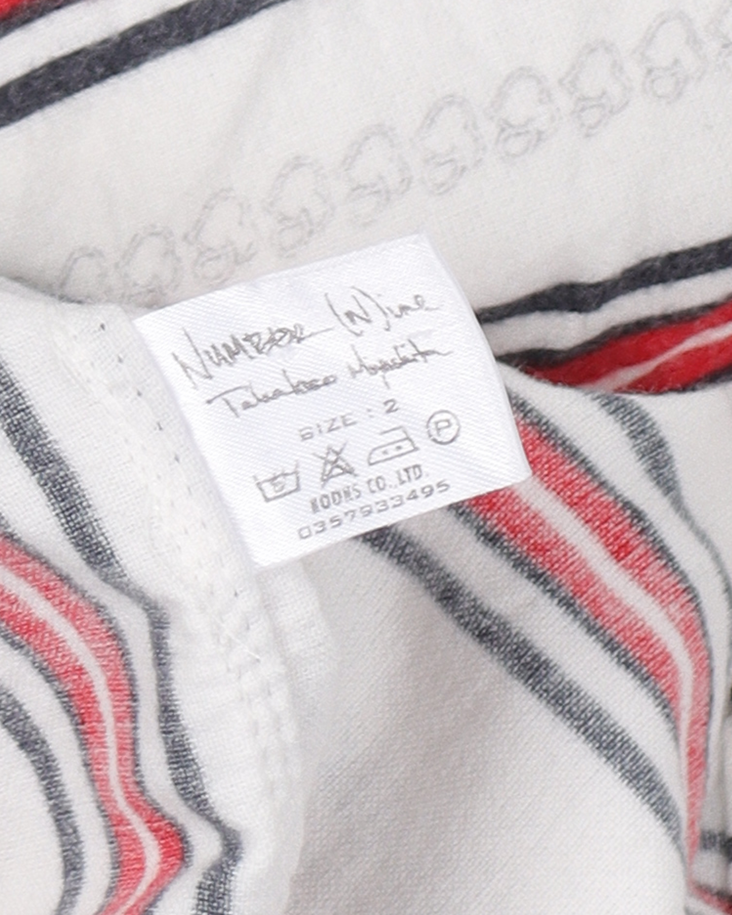 AW03 "Touch Me I'm Sick" Striped Pajama Shirt