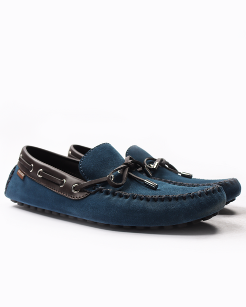 NEW LOUIS VUITTON GLORIA MOCCASIN SHOES 10 44 BLUE BLACK LOAFERS