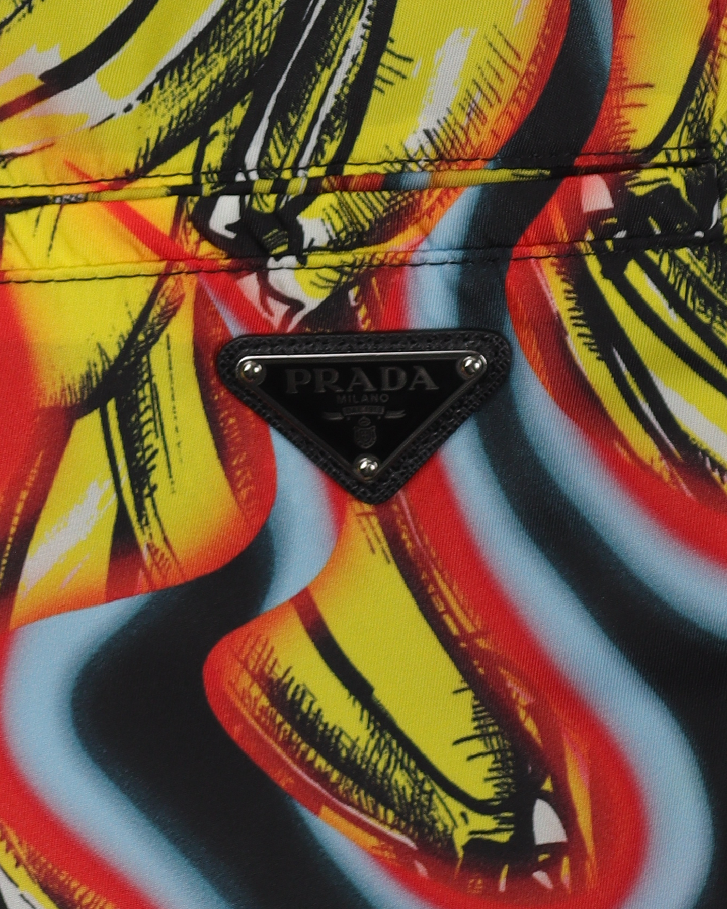 Banana & Flame-Printed Swim Trunks