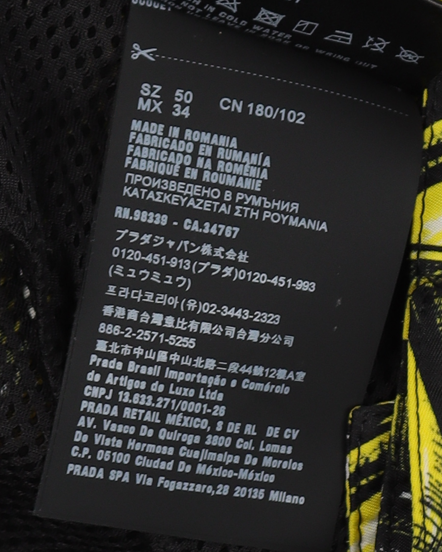 Banana & Flame-Printed Swim Trunks