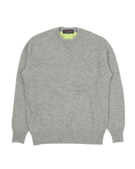 Neon Monogram Back Cashmere Sweater
