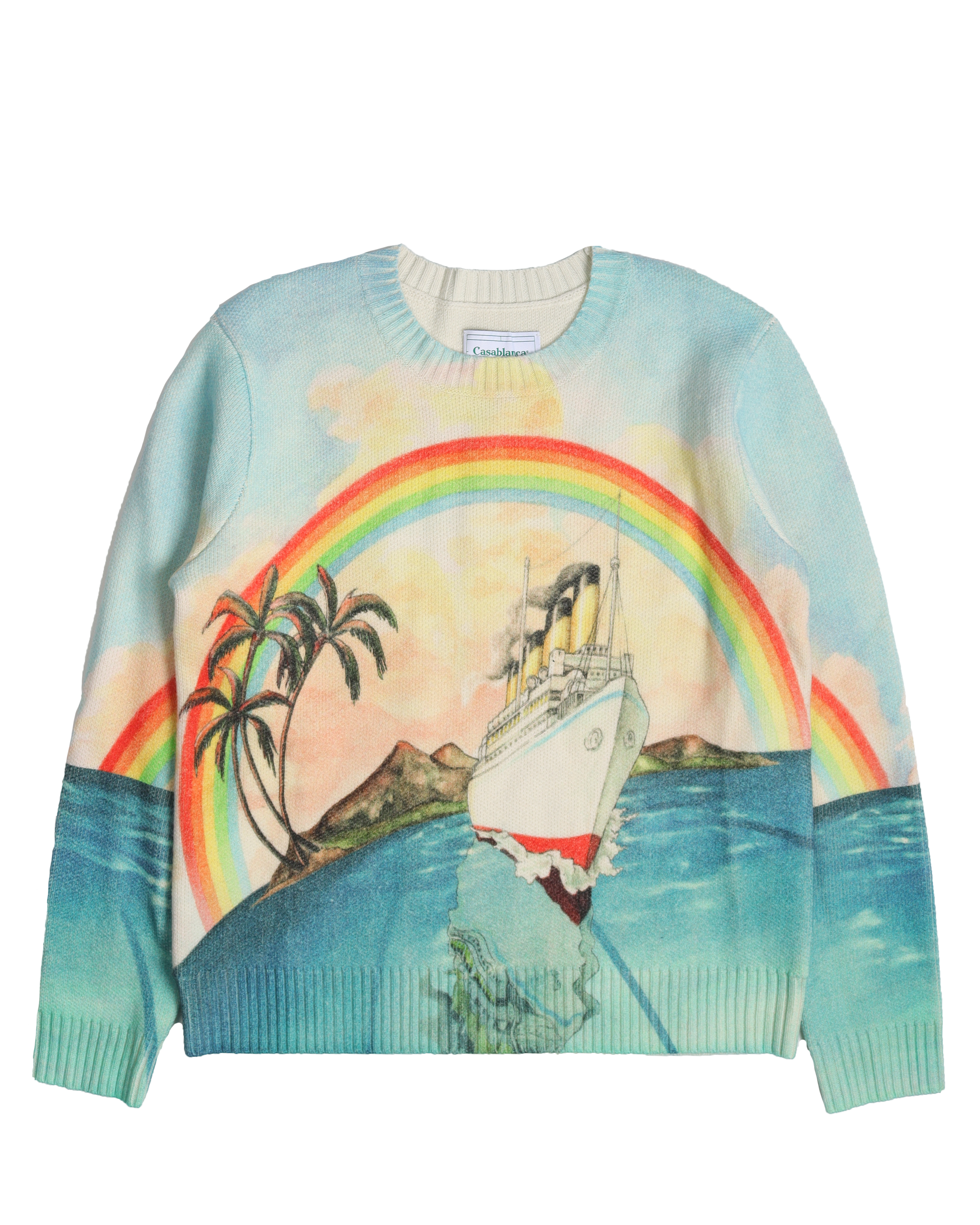 "Traverse Du Pacifique" Printed Sweater