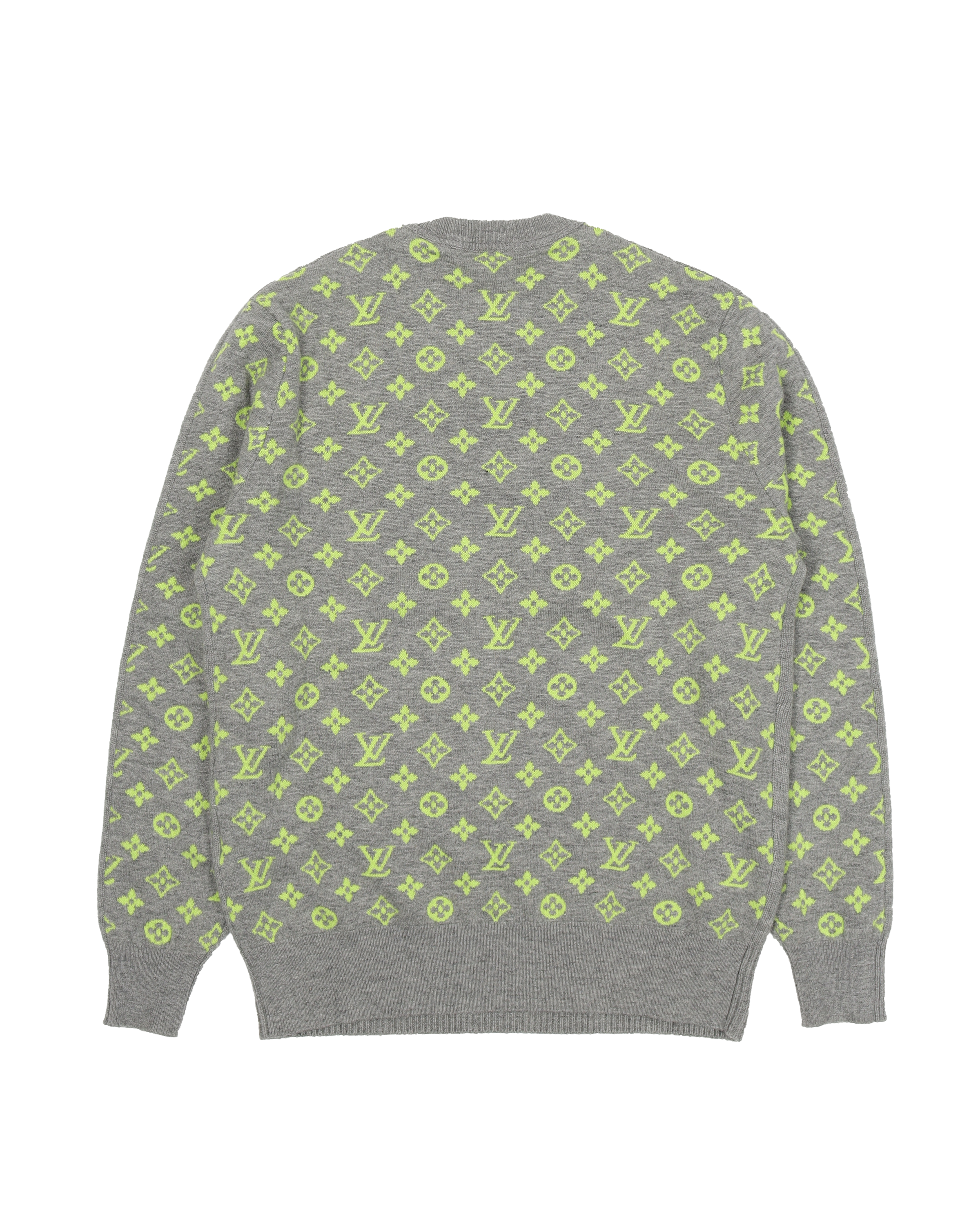 Neon Monogram Back Cashmere Sweater