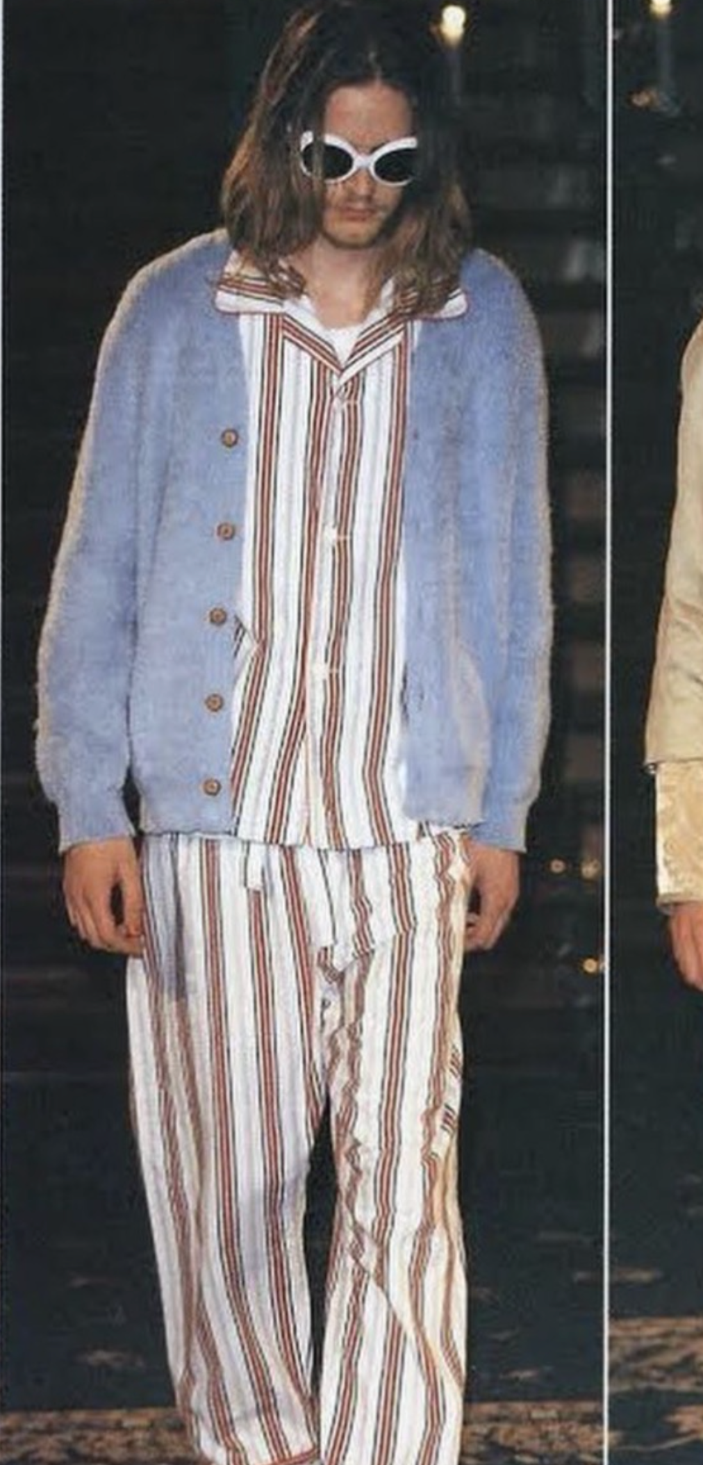 AW03 "Touch Me I'm Sick" Striped Pajama Shirt