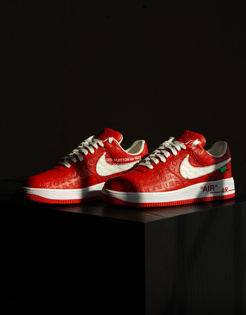 REVIEW] Nike Air force 1 x Louis Vuitton by Virgil Abloh rouge - concours  Ratrace : r/FrenchReps