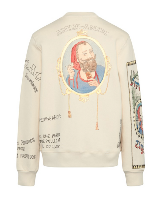 Zig-Zag printed cotton sweatshirt