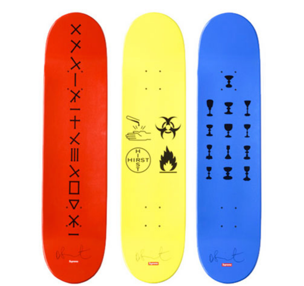 Damien Hirst Spin Red Blue Yellow Skate Decks