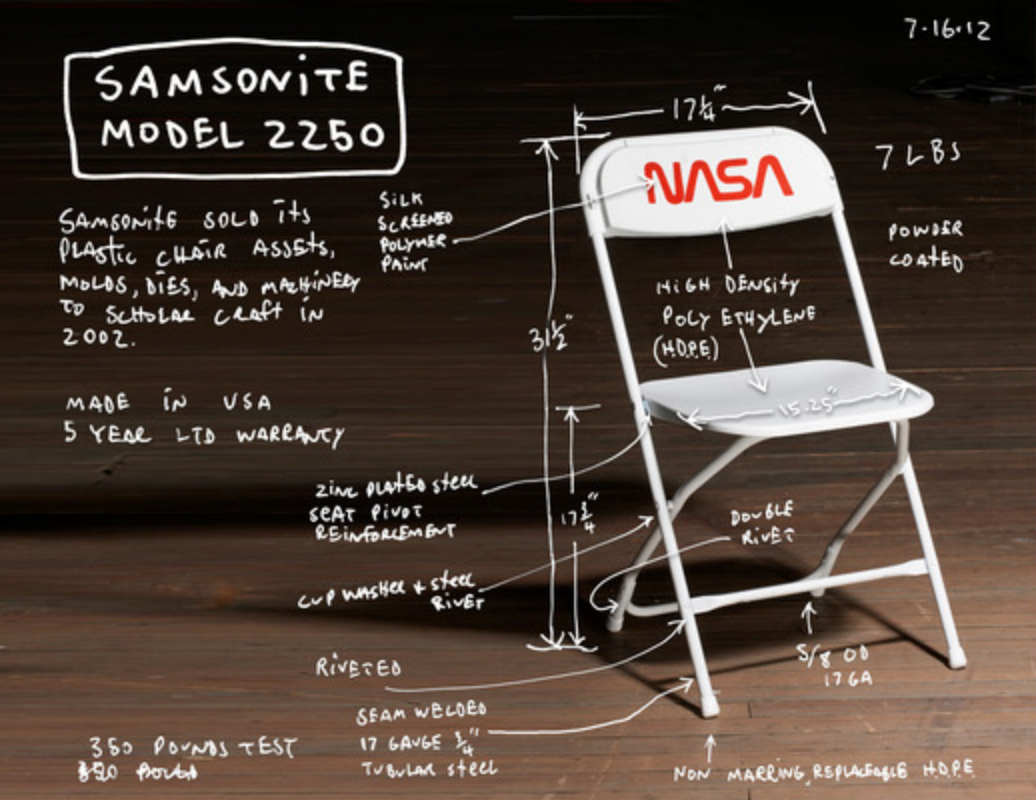Tom Sachs Mars Space Program NASA Chair - 2012 - 'Nelson Mandela'